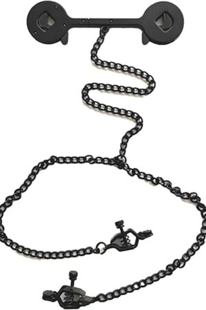 Dual Purpose Nipple Clamps Zinc Alloy Body Chain Clitoral Clamp Adjustable Cuffs Non Piercing Accessories with BDSM Extreme Toys for Adult Couples Sex Games