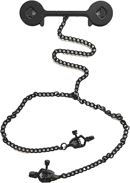 Dual Purpose Nipple Clamps Zinc Alloy Body Chain Clitoral Clamp Adjustable Cuffs Non Piercing Accessories with BDSM Extreme Toys for Adult Couples Sex Games