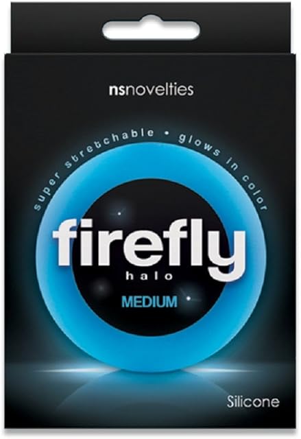 Firefly Halo Medium Cock Ring (Blue) with Free Bottle of Adult Toy Cleaner