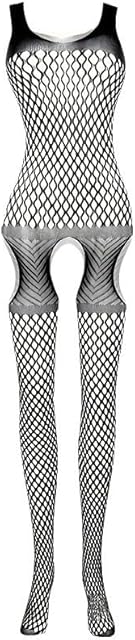 Women's Sexy Mesh BodyStocking Halter Neck Fishnet Lingerie One Piece Underwear Nightwear Crotchless