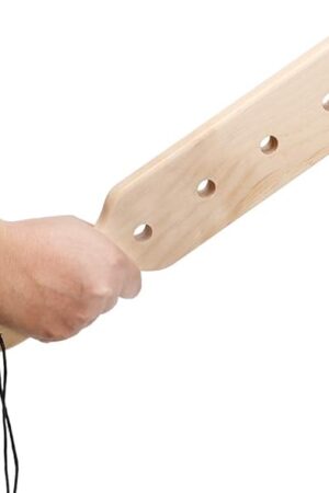 14inch Wood Spanking Paddle for Adults, Wooden Paddle with 5 Holes for BDSM Sex Play