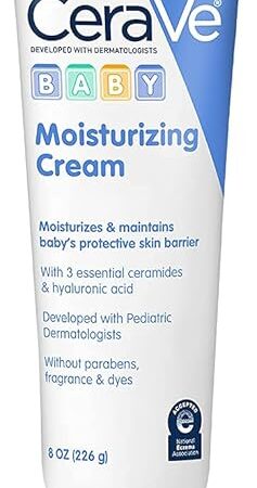 CeraVe Baby Cream, Gentle Moisturizing Cream with Ceramides, Fragrance, Paraben, Dye & Phthalates Free, Rich & Non-Greasy Feel, Gentle Baby Skin Care, 8 Ounce
