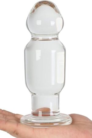 6.7" Large Glass Anal Plug Trainer Big Crystal Butt Plug Stimulator for Advanced Anal Training Sex Toy