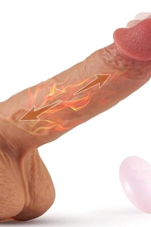 7.8'' Thrusting Dildo Vibrator with 6 Powerful Thrusting Speeds&10 Vibrations & Heating G-Spot Dildo Sex Toy, Silicone Realistic Vibrating Dildos for Women Adult Sex Toys & Games