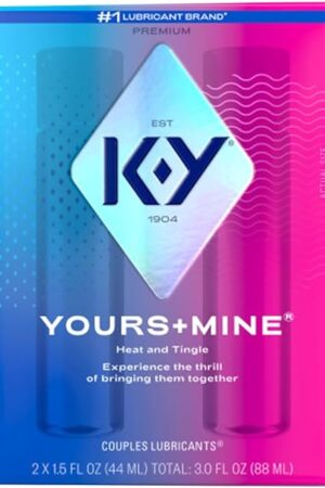 K-Y Yours+Mine Adult Toy Friendly 3 Fl Oz Personal Lubricant for Couples, Men, Women, Pleasure Enhancer, Vaginal Moisturizer, Arousal Stimulant