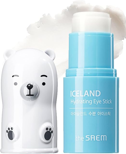 The SAEM Iceland Hydrating Eye Stick 024oz - Cooling Eye Balm for Dark Circles and Puffiness ? Under Eye Treatment - Reduce Wrinkles and Moisturizing - Minimize Dark & Puffy Eyes - Aqua Scent