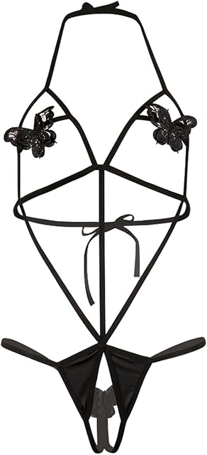 Women Snap Crotch Lingerie Strappy Teddy Bodysuit Deep V One Piece Lace Babydoll Sleeveless Jumpsuit Tops