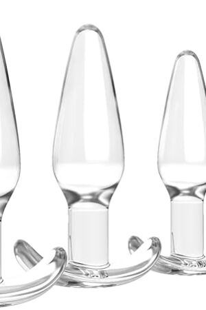 Anal Butt Plug Transparent Anal Plug Unisex Stopper 4 Different Size Adult Butt Plug Products for Men Women Anal Sex Toys for Beginners
