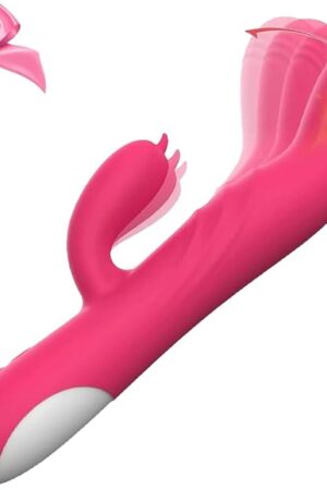 Finger Vibrator G Spot Vibrator Adult Sex Toys and Games Waterproof Quiet Silicone Realistic Dildo Vibrators with 8 Strong Vibration Modes Couples Sex Toys Personal Massagers Woman Pink