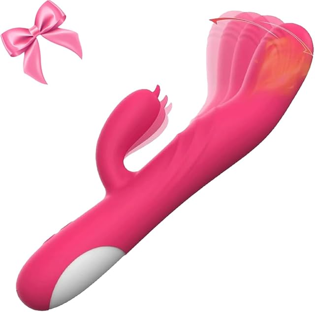 Finger Vibrator G Spot Vibrator Adult Sex Toys and Games Waterproof Quiet Silicone Realistic Dildo Vibrators with 8 Strong Vibration Modes Couples Sex Toys Personal Massagers Woman Pink