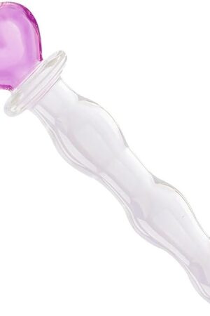 Glass Dildo Glass Pleasure Wand Crystal Pink Heart Massager