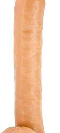 Eden Health -14 Inch Extra Long 2.5" Thick Dildo - Sturdy Suction Cup for Hands Free Play - Soft But Not Floppy Realistic Feel - Deep Pleasure Vaginal and Anal Sex Toy for Women and Men - Beige