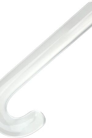 Glass Anal Hook Butt Plug Crystal G-spot Dildo Realistic Candy Cane Pleasure Wand Vaginal Stimulation Prostate Massager Anus Stretcher for Women Men Transparent Romi