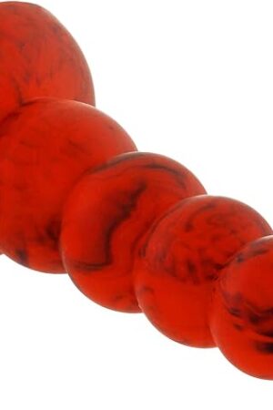 5 Balls Dildo,67" Long Anal Beads Vaginal G-spot Deep Stimulation,Butt Plug with Strong Suction Cup for Male Female,Liquid Silicone Anal Plug Adult Sex Toy,Black&Red