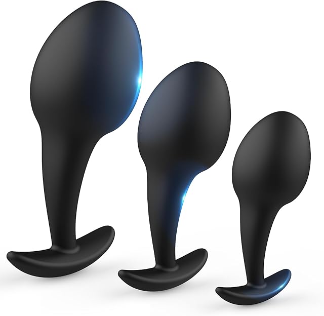 Anal Plugs 3Pcs Silicone Sex Toys Butt Plug Adult Sex Toys & Games Super Size Shaped Anal Training Kit for Women,Men and Beginners