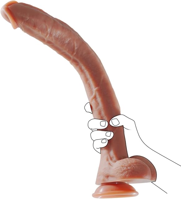 173 Inch Super Long Realistic Dildo, Built in Skeleton Flexible Dildo with Strong Suction Cup, Silicone Huge Big Anal Dildo, Giant Dildo Large Penis Stimulator Sex Toy for Women Men Gay