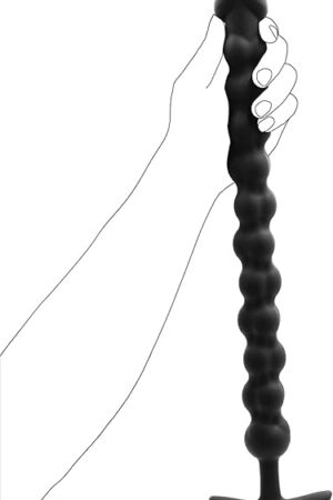 Anal Beads Butt Plug,with T-Shaped Base Anal Balls Silicone Anal Chain Sex Toys Super Long Flexible Anal Plug for Men Women Couples Vaginal Anus Dilator Prostate Massage Adult Erotic Dildo.15.75