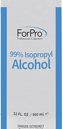 ForPro Professional Collection 99% Isopropyl Alcohol (IPA), Pure & Unadulterated Concentrated Alcohol, 32 Fl Oz (960ml)