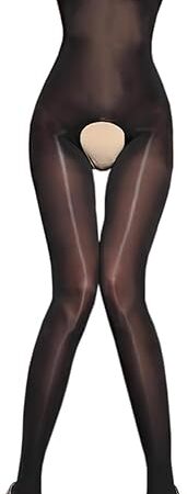Body Stockings For Women Sexy Adjustable Halter Full Body Stocking Shiny Tights Lingerie Bodysuit