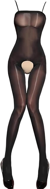 Body Stockings For Women Sexy Adjustable Halter Full Body Stocking Shiny Tights Lingerie Bodysuit