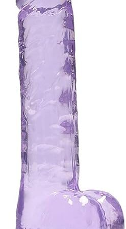 7" / 18 cm Realistic Dildo with Balls - Purple
