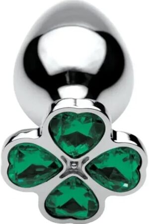 Anal Butt Plug Anal Plug Four-Leaf 3 Sizes Stainless Steel Crystal Anal Plug Butt Plug Stimulator Anal Sex Toys Prostate Massager Orgasm Dildo