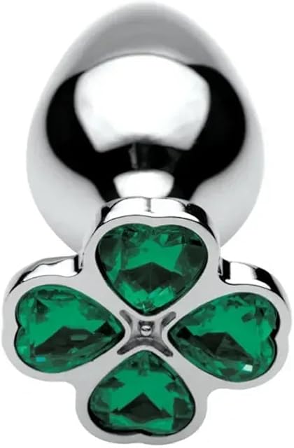Anal Butt Plug Anal Plug Four-Leaf 3 Sizes Stainless Steel Crystal Anal Plug Butt Plug Stimulator Anal Sex Toys Prostate Massager Orgasm Dildo