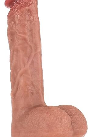 8.6 Inch Realistic Silicone Dildo, Body-Safe Material G spot Stimulator Dildos with Strong Suction Cup for Hands-Free Play, Adult Sex Toy for Women Men Female Couples, G-Spot Prostate Play