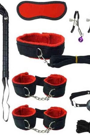 Bed Bondaged Restraints Kit for Couples King Bed Sex Ties for Ankles and Wrists Rope Adult Play Queen Size Bed Sex Resistance Bands with Ankle Strap Men Sex BDSM Handcuff Set for Bedroom Toys Sweater