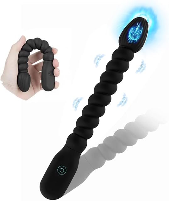 Anal Beads Butt Plug Adult Sex Toy, Sex Toys Clitoris G Spot Anal Stimulator with 10 Powerful Vibration Mode for Couples, Rechargeable Anal Plug Vibrator Male Prostate Massager for Men