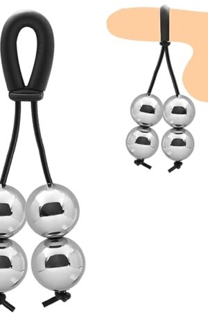 245 oz (Approx 695 g) Metal Penis Stretcher - Adjustable Weight Physical Exercise Tool, Male Training Enlarger Sex Toy, Wearable Male Penis Extension Toy Physical Exercise Stretcher (4 Balls)