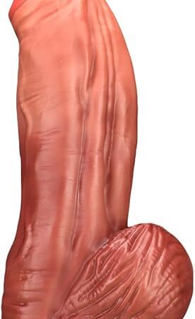 26.18 Inch Super Big Dildo 7 Inch Monster Dildo Brown Silicone Dildo for Women Men Sex Pleasure Thick Dildo with Strong Suction Cup for Advanced Players Realistic Lifelike Fake Penis