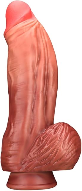 26.18 Inch Super Big Dildo 7 Inch Monster Dildo Brown Silicone Dildo for Women Men Sex Pleasure Thick Dildo with Strong Suction Cup for Advanced Players Realistic Lifelike Fake Penis