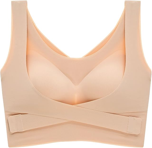 Women Sexy Bra Front Button Tank Top Back Gathering Sports Underwear Shaping Lingerie Tank Corset Tops