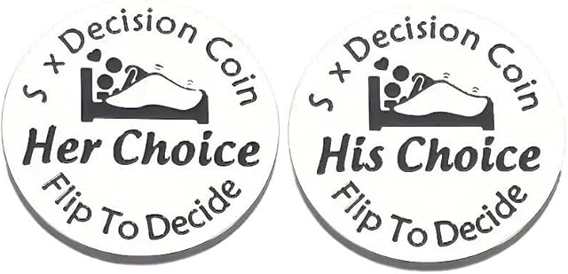 Double-Sided Decision Coin, ?His Choice? or ?Her Choice?, Intimate Moments Decision Coin, Funny Valentines Day Gifts, for Him Her, Wedding Engagement Gift