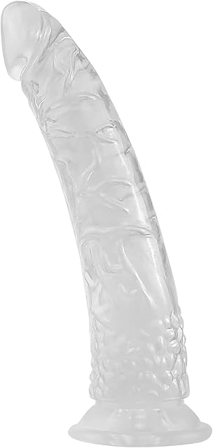 G Spot Realistic Jelly Dildo with Strong Suction Cup Flexible Penis Harness Compatible Anal Adult Sex Toys for Women Clear