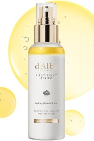 d'alba Piedmont Italian White Truffle First Spray Serum, Vegan Skin Care, Light-weight Face Moisturizer, Glow Serum for Radiant Skin, Non Comedogenic, All In One Mist, Korean Skin Care (338 fl oz)
