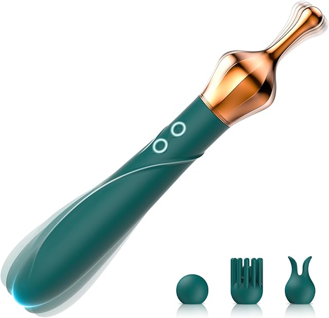 Vibrator for Women, G Spot Vibrator Sex Toys Stimulate Clitoral Nipple with 3 Professional-Grade Attachments 10 Vibration Modes,Mini Vibrator,Quiet Adult Toys for Couple