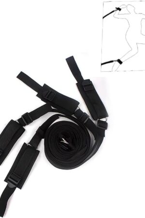 BDSM Kit Bed Restraints Couples Sex Toys, Adjustable Bondage Restraints Set with Wrist Thigh Cuffs & Handcuffs,Sex Furniture for Bedroom Sex Bondage Gear & Accessories Adult Sex Toys for Men Women