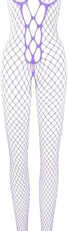 Women's Halter Lingerie Cut Out Tights Crotchless Bodycon Hollow-Out Fishnet See Through Babydoll Sexy PartyWear