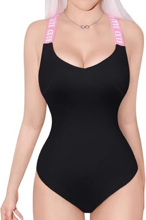 Cross-back Adjustable Straps Cotton Romper Onesie Pajamas Bodysuit - Babe Watch Sporty Bodysuit