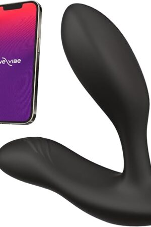 We-Vibe Vector+ Vibrating Butt Plug Adult Sex Toy | Silicone Perineum & Prostate Massager Male Sex Toy | Long Distance App & Remote Control Anal Vibrator | 10 Modes Anal Plug for Couples | Black