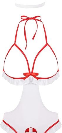 Women Sexy Lingerie Nurse Cosplay Uniform Costume Exotic Apparel Exotic Halloween Outfit