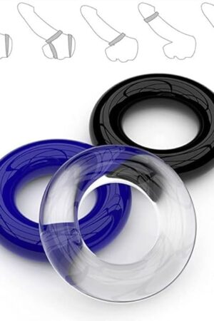3 Colors Silicone Cock Rings Reusable Penis Rings for Men, Peni Ring for Male Erection Enhancing and Sex Longer Lasting Stronger Adult Sex Toys Games for Men Women Couples Pleasure