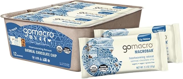 Gomacro, Nutrition Bar Oatmeal Chocolate Chip Organic 12 Count, 23 Ounce