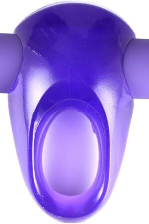 Casey USB Rechargeable Vibrating Erection Enhancer Ring Purple