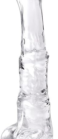 114 Inch Huge Realistic Dildo, Soft Lifelike Horse Jelly Penis with Strong Suction Cup, Adult Anal Sex Toys for Women, Men (Clear M)