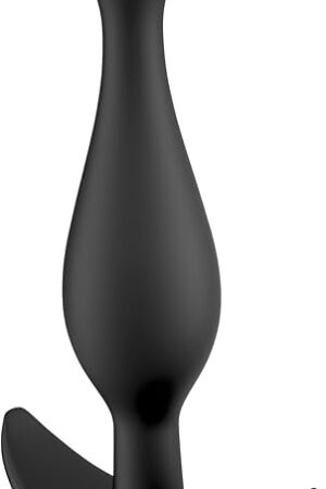 Anal Plug with Safe Curved Base for The Beginners Comfortable Long-Term Wear Butt Plug Black Tapered Sex Toy for Men Women Masturbation