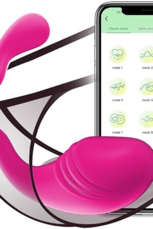APP Remote Control Vibrator, Long Distance Vibrators Couple for Women, Butterfly Wearable Dildo Panty Vibrator, Rechargerable Clitoral Stimulator Adult Sex Toys Woman(Rose)