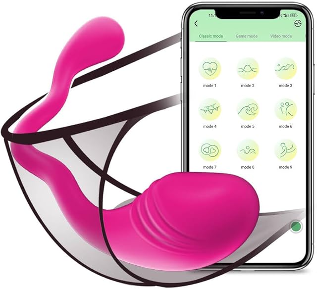 APP Remote Control Vibrator, Long Distance Vibrators Couple for Women, Butterfly Wearable Dildo Panty Vibrator, Rechargerable Clitoral Stimulator Adult Sex Toys Woman(Rose)